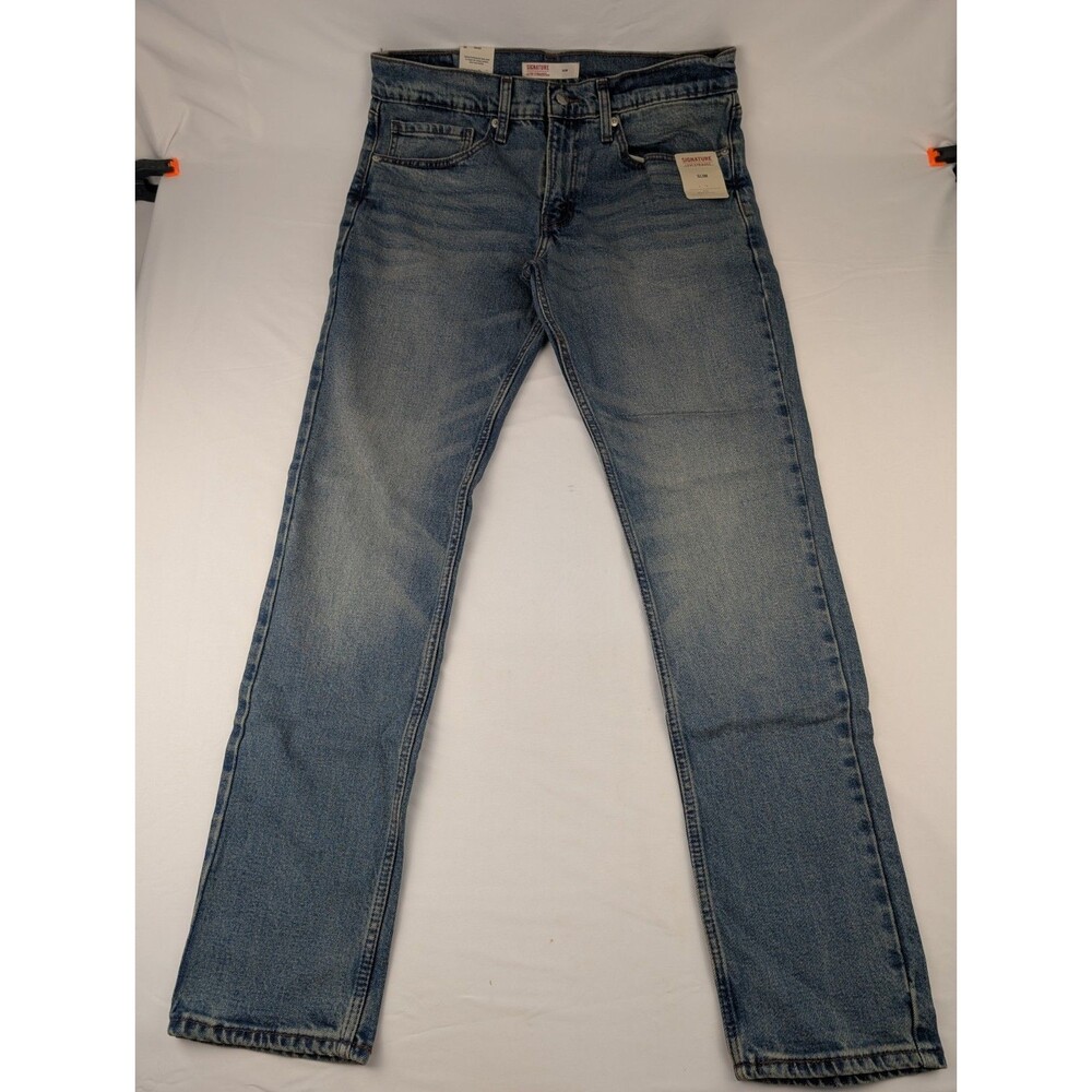 Mens 34x32 Levi Strauss Signature Men's Slim Fit Jeans Flex